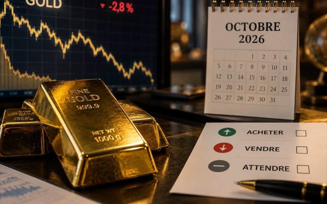 L&rsquo;or baisse en octobre 2026 : faut-il acheter, vendre ou attendre ?